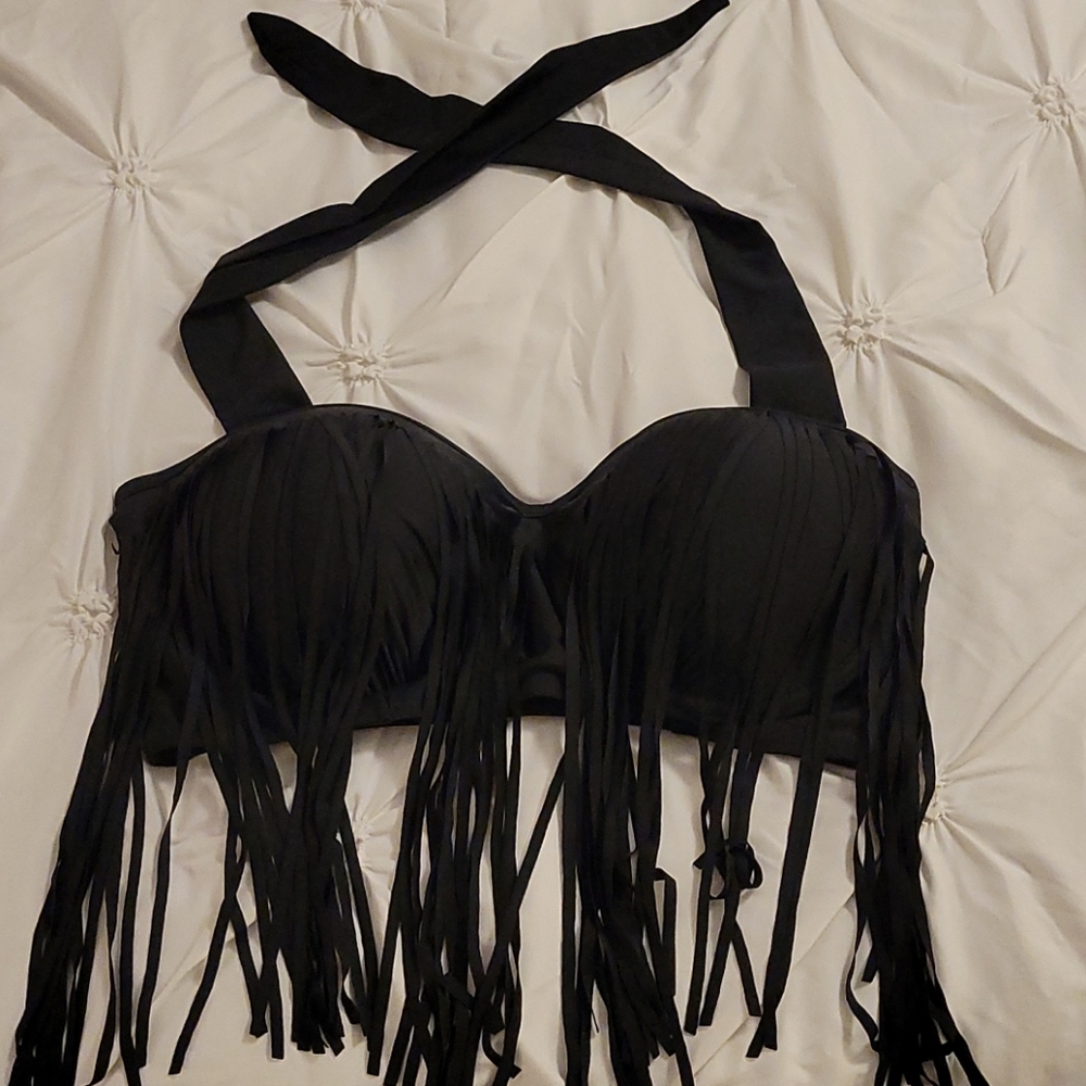 Women's Plus size Tassel Bikini Top